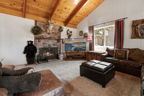 TV, fireplace, DVD player, table football