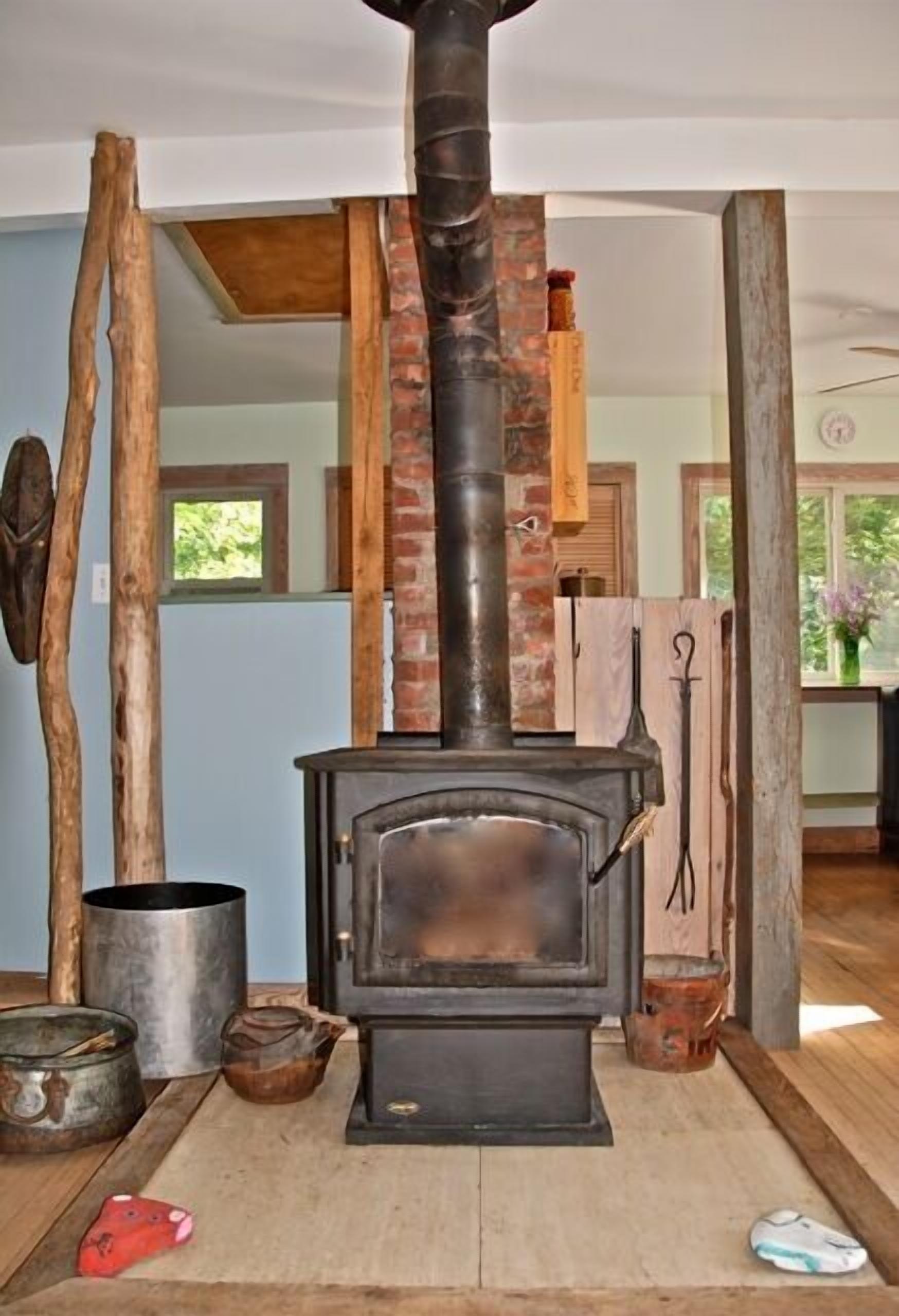 Quadra Fire Woodstove. For the
atmosphere indoors. Wood supplied.