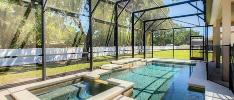 Outdoor pool, a heated pool