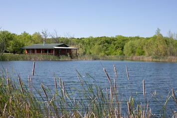 Image of Your own private lakefront log cabin on a 1155 acre ranch.