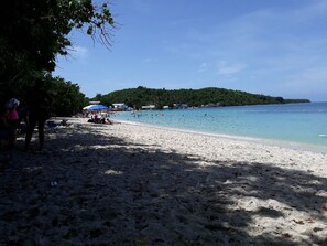 Sun-loungers, beach towels
