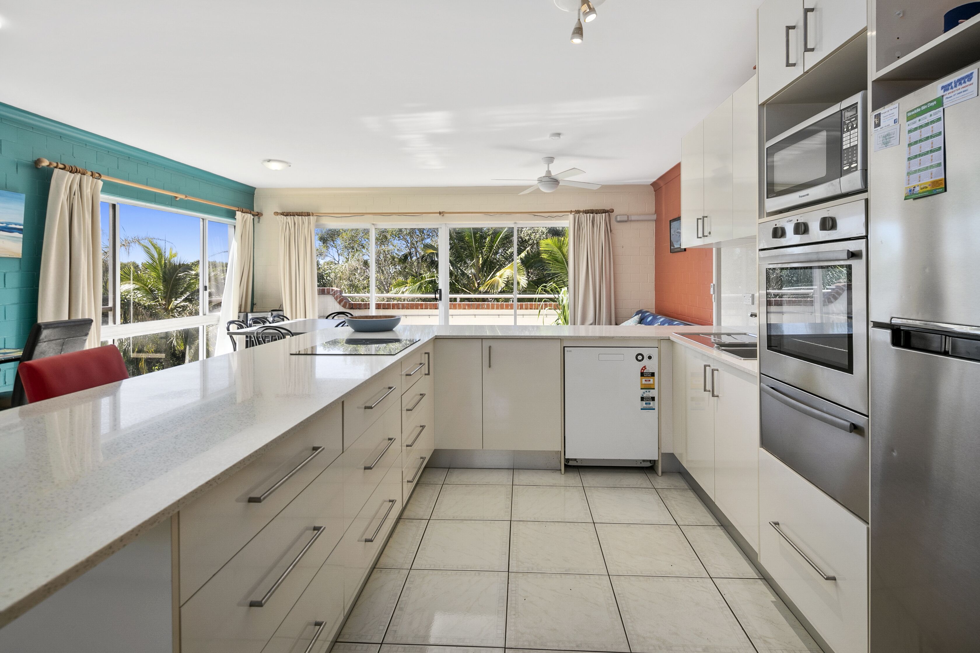 Two bedroom top level unit across the road from Home Beach.