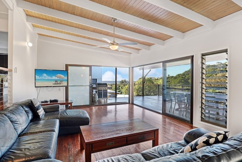 Large family beach house with ocean views and easy walk to Home Beach and...