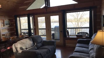 Flat-screen TV, DVD player