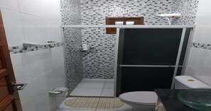 Shower, soap, shampoo, toilet paper