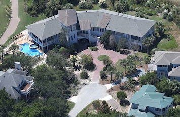 Aerial View of Home with Private Pool