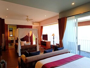 5 chambres, coffre-fort, bureau, fer et planche Ă repasser