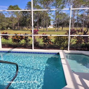 Outdoor pool, a heated pool