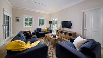 Smart TV, DVD player, ping pong, video library