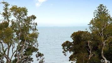Guests can enjoy breathtaking views of the sea from this serene coastal setting.