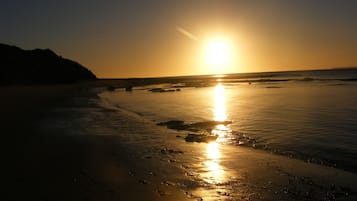 En la playa