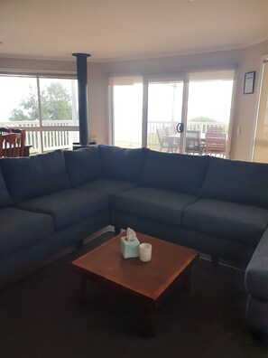 Smart TV, fireplace, video games, DVD player