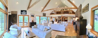 Spruce Lake Farm 56-acre mountain-top log home estate on private 7-acre lake