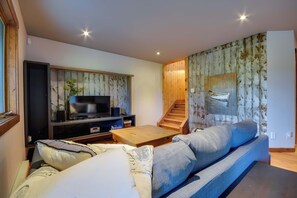 TV, fireplace, offices - Le Chic Traditionnel - Spa & Mountains (Sainte-Adèle)