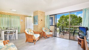 Smart TV, DVD player, books