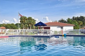 A heated pool