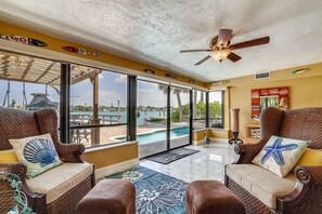 Interior - Manatee Home -Waterfront Views from Private Pool! (Treasure Island)