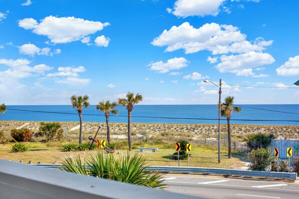 Enjoy a leisurely drive or walk along the beach with a clear ocean view.