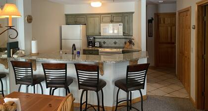 Ski In/Ski Out OberTal 'F' Bldg. See Skiers and Ski Lift from the Living Room!