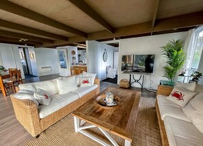 Smart-TV, Kamin, Netflix, DVD-Player