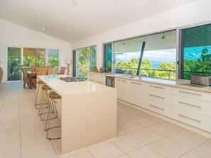 Microwave, dishwasher, coffee/tea maker, high chair