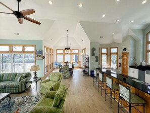 Smart TV, fireplace, DVD player, video library