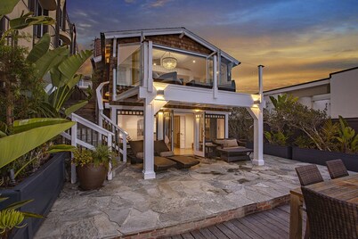 Oceanfront Cottage is on the sand in heart of Laguna Beach Village