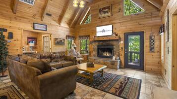 TV, fireplace, DVD player