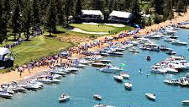 A marina with numerous boats docked. - SKI MOUNTAIN GETAWAY! AMAZING LOCATION FOR SKIING, HIKING AND SEEING LAKE TAHOE. (Stateline)