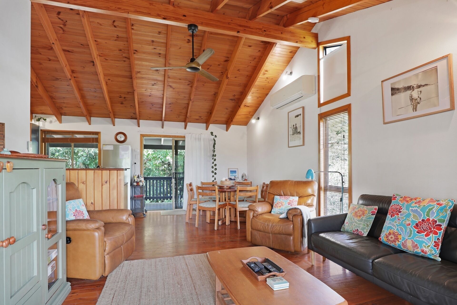 Televisión, reproductor de DVD, libros, videoteca