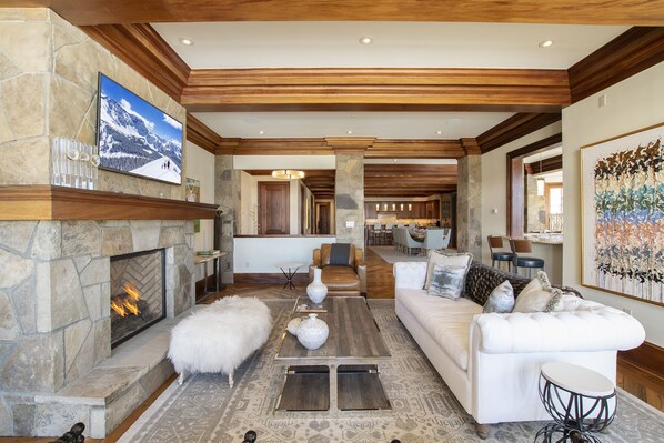 Fireplace, table tennis