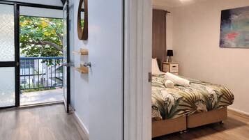 1 bedroom, iron/ironing board, bed sheets