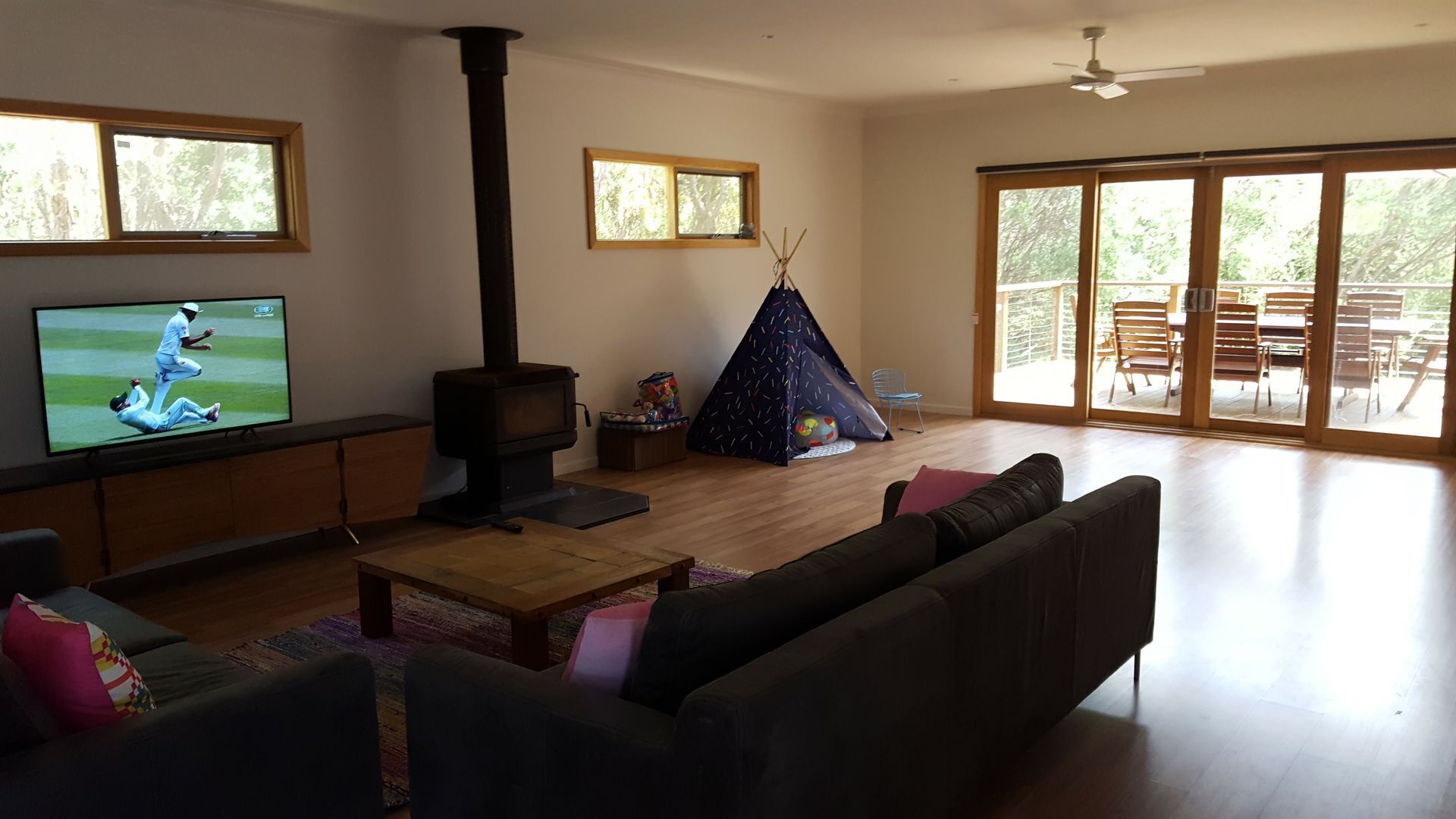 House nestled in the tea trees