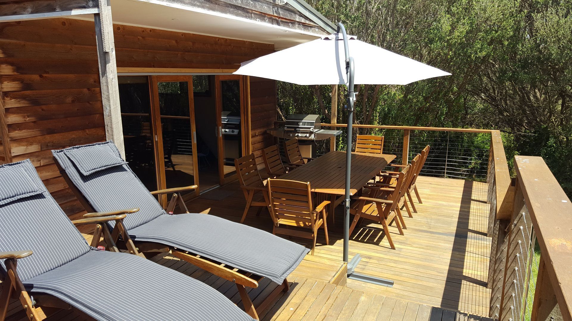 House nestled in the tea trees