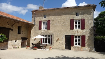 Front of property great for relaxing with family