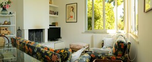 Smart-TV, Kamin, DVD-Player, Stereoanlage
