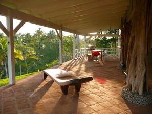 Outdoor dining - PRESTIGE VILLA INTO A 80 ACRES PRIVATE PARK (Las Terrenas)