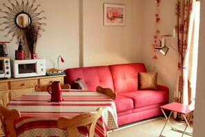 Flat-screen TV, books, stereo - 2 pièces, magnifique terrasse,Wifi, parking (Thollon-Les-Mémises)