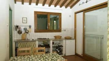 Fridge, oven, stovetop, coffee/tea maker