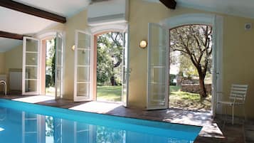 Indoor pool, a heated pool