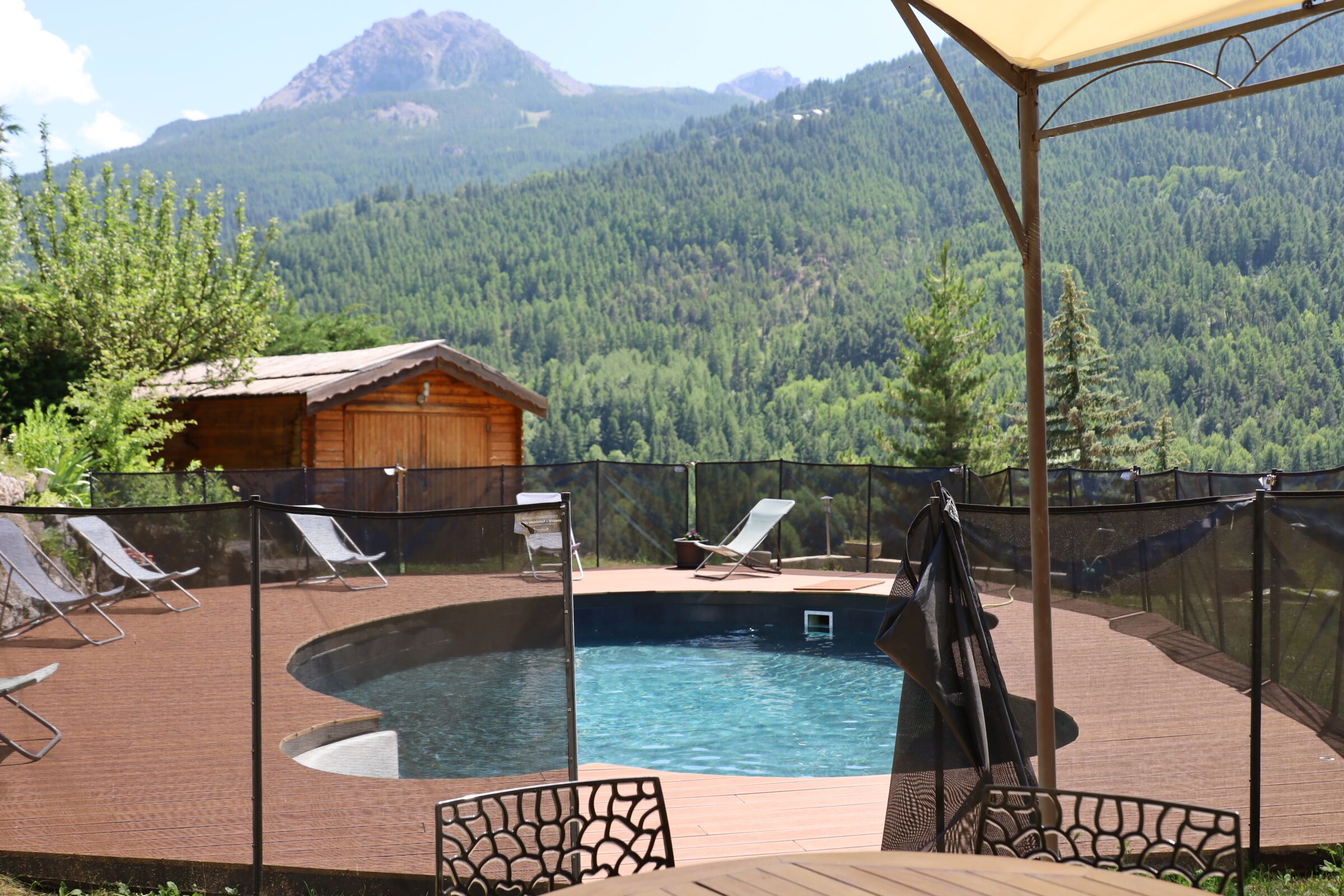 A heated pool
