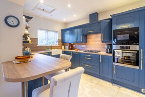 Microwave, dishwasher, high chair