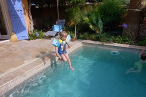 A heated pool