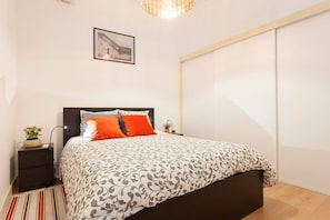 1 bedroom, iron/ironing board, travel crib, WiFi