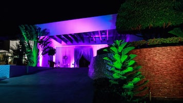 Front of property – evening/night