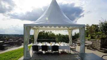 Outdoor wedding area