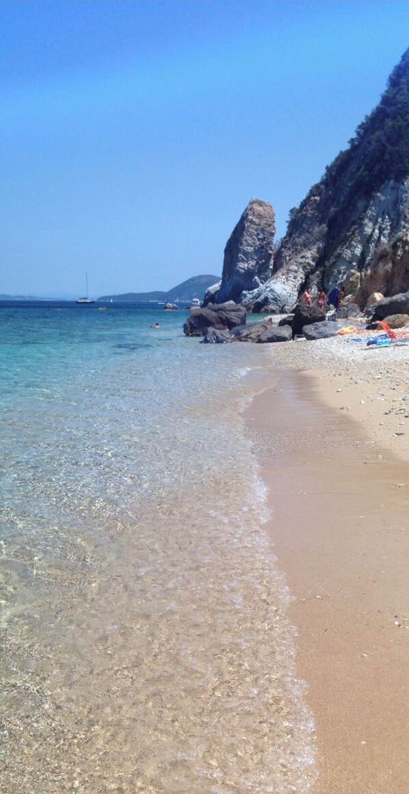 Beach nearby, sun-loungers