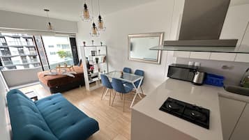 Exclusive Apartment, 1 Bedroom, Non Smoking, City View | Desk, blackout drapes, iron/ironing board, free WiFi