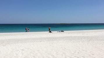 On the beach, beach towels