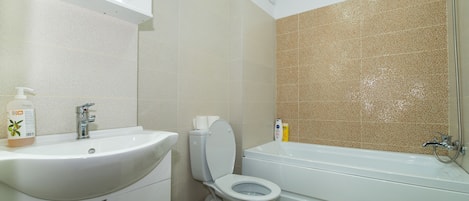 Free toiletries, hair dryer, slippers, towels